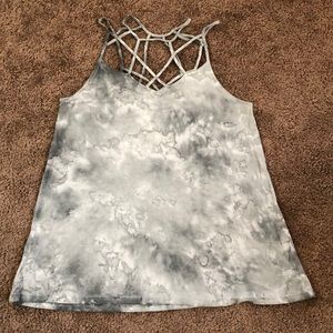 Grey washed soft and sexy Cage tank